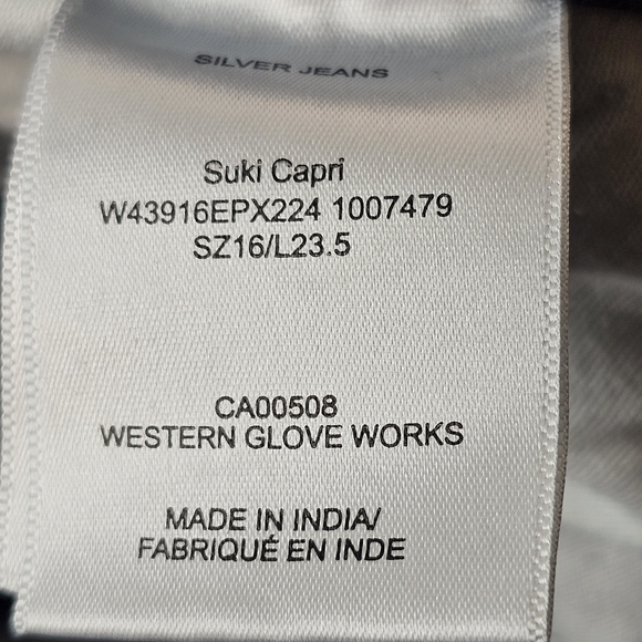 Silver Jeans Co Suki Capri Women’s 16 L 23.5” Stretch Denim - Picture 9 of 14